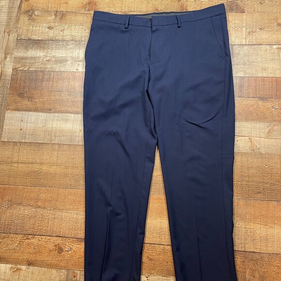 JM Haggar Slim Fit Navy Dress Pants size 38 x 30 - Picture 1 of 5